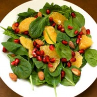 Spinach Salad with Oranges, Pomegranate, and Almonds