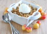 cherry rhubarb crisp