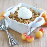 cherry rhubarb crisp