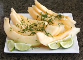 melon with mint, lime, and sea salt