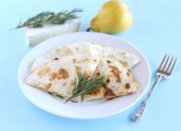 pear brie honey and rosemary quesadilla