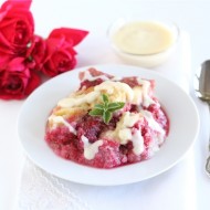 raspberry bread pudding