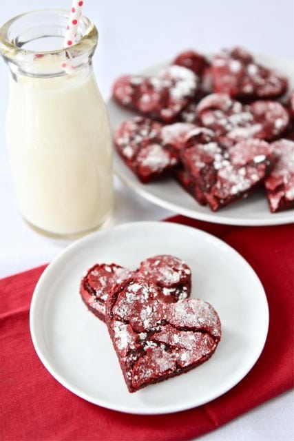 Heart shaped cake mix cookies