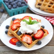 Blueberry Yogurt Waffles (Two Peas and Their Pod)