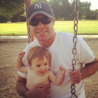 swinging at park