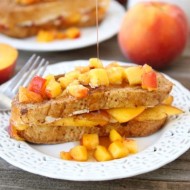 Peaches & Cream Stuffed French Toast (Two Peas and Their Pod)