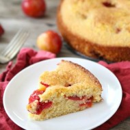 Plum Cornmeal Cake from www.twopeasandtheirpod.com