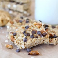 No-Bake Peanut Butter Pretzel Chocolate Chip Granola Bars-Two Peas and Their Pod