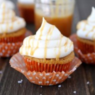 Brown Butter Pumpkin Cupcakes with Salted Caramel Frosting | Two Peas and Their Pod (www.twopeasandtheirpod.com) #recipe