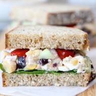 Smashed Chickpea Greek Salad Sandwich (www.twopeasandtheirpod.com) #recipe #vegetarian