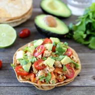 Tofu Tostadas-an easy and healthy meal! Recipe from www.twopeasandtheirpod.com