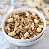 Apple Cinnamon Granola Recipe from www.twopeasandtheirpod.com #recipe