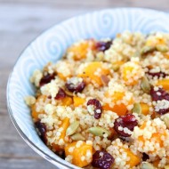 Quinoa Salad with Butternut Squash, Dried Cranberries & Pepitas from www.twopeasandtheirpod.com #recipe #glutenfree #salad