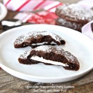 Chocolate Peppermint Patty Cookies from www.twopeasandtheirpod.com #recipe #cookies #Christmas