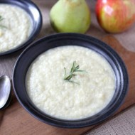 Roasted Apple, Pear & Parsnip Soup from www.twopeasandtheirpod.com #recipe #vegetarian