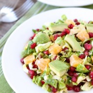 Brussels Sprout Pomegranate Citrus Salad from www.twopeasandtheirpod.com #recipe #healthy