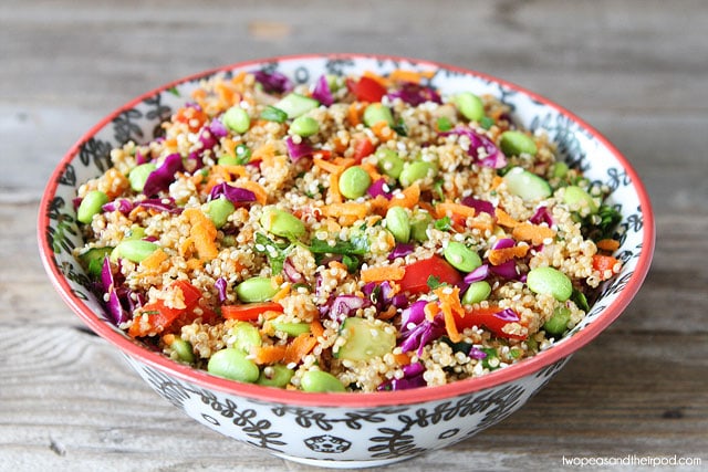 Asian Quinoa Salad-find the recipe on twopeasandtheirpod.com This healthy salad is always a hit!