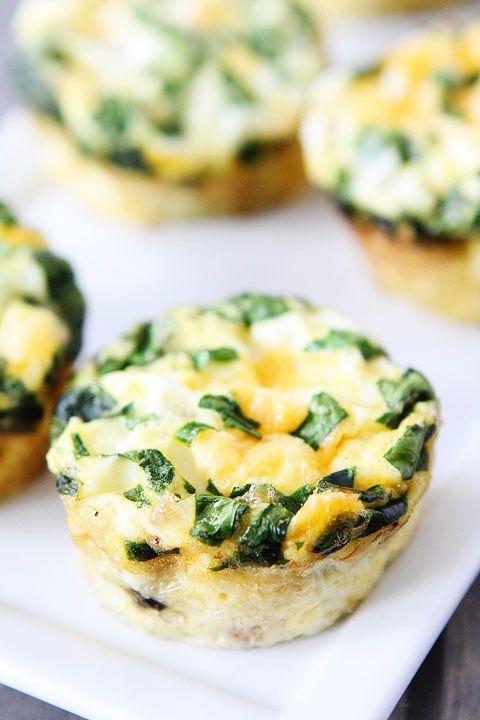 Easy Egg Muffins with Sausage, Spinach, and Cheese