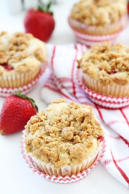 Strawberry Cheesecake Muffins | Two Peas &amp; Their Pod