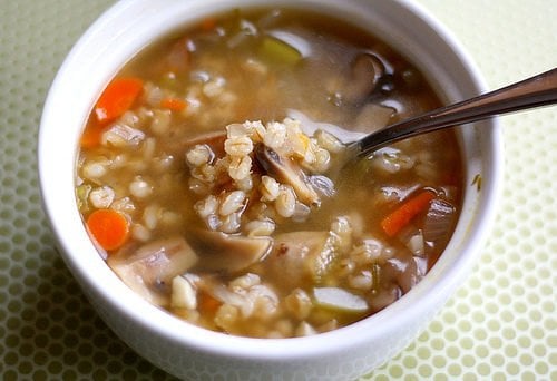 Classic Mushroom Barley Soup - Connoisseurus Veg