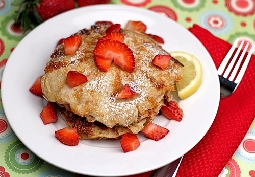 Lemon Cottage Cheese Pancakes With Strawberries Two Peas Their Pod