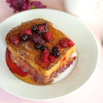 Stuffed French Toast on Plate Ready to Serve