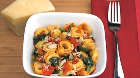 Cheese Tortellini With Spinach And Slow Roasted Tomatoes Two Peas Their Pod