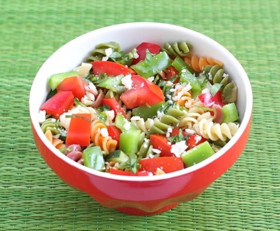 Healthy Summer Salads - vegetable pasta salad