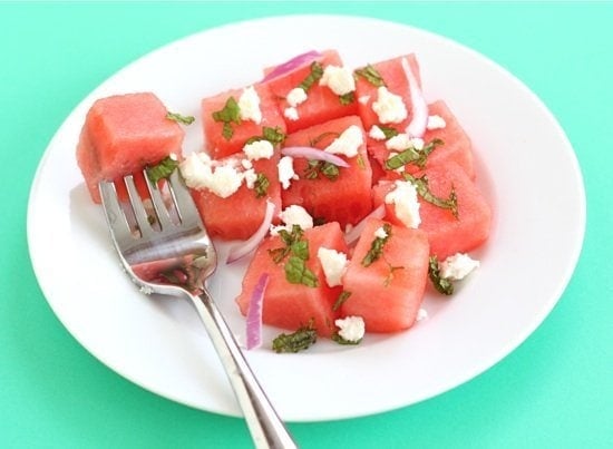 Healthy Summer Salads - watermelon feta salad