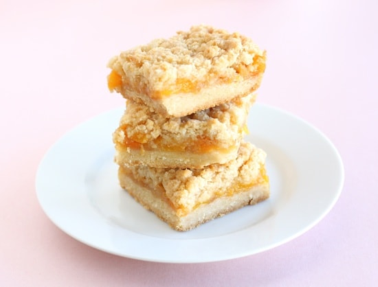 Peach Crumb Bars Recipe a great summer dessert
