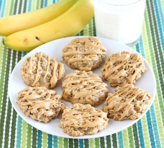 peanut butter banana honey cookies