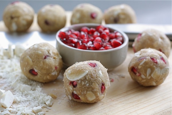 Pomegranate White Chocolate Chunk Cookies are the perfect Christmas cookies! 