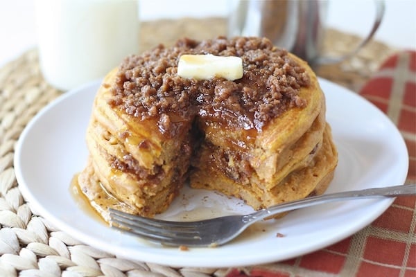 Pumpkin Cinnamon Streusel Pancake Recipe