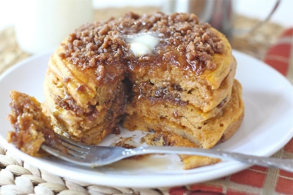 Pumpkin Cinnamon Streusel Pancake Recipe 