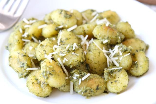 Crispy Gnocchi with Basil Pesto