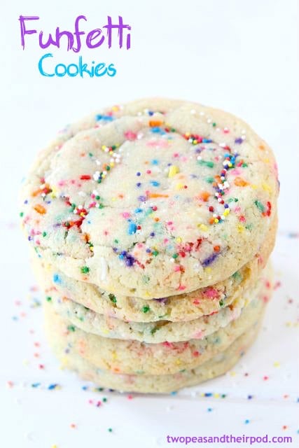 Stack of Funfetti Cookies 