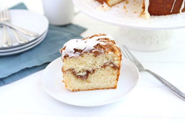 Greek Yogurt Coffee Cake Recipe on twopeasandtheirpod.com #recipe