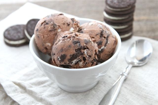 4-Ingredient Chocolate Cookies 'n' Cream Ice Cream Easy creamy chocolate ice cream with Oreo cookies makes a great dessert