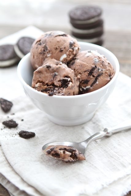 4-Ingredient Chocolate Cookies 'n' Cream Ice Cream Easy chocolate ice cream with Oreo cookies