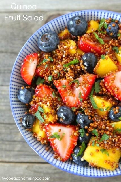 Quinoa Fruit Salad is simple, fresh, and healthy and the perfect side dish for summer.