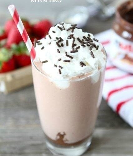 Strawberry Nutella Milkshake