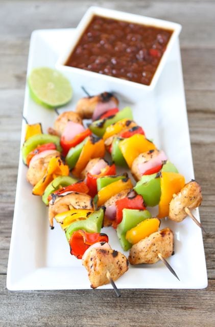 grilled chicken kabobs with spicy chicken kabob marinade