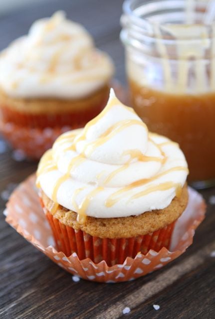Pumpkin Cupcakes with Cream Cheese Frosting - Brown Eyed Baker