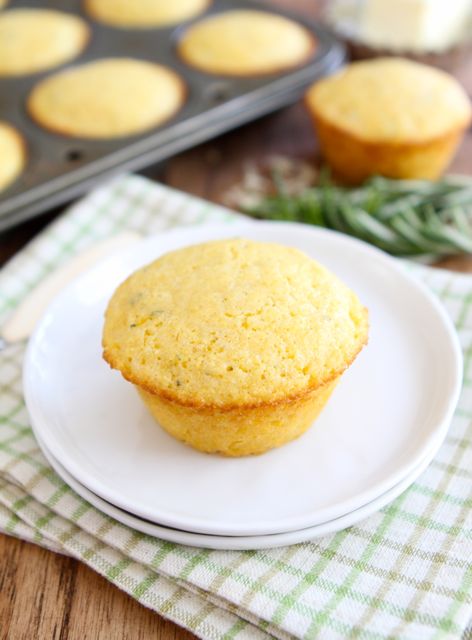 Cheddar Rosemary Corn Muffins | Cheddar Corn Muffin Recipe