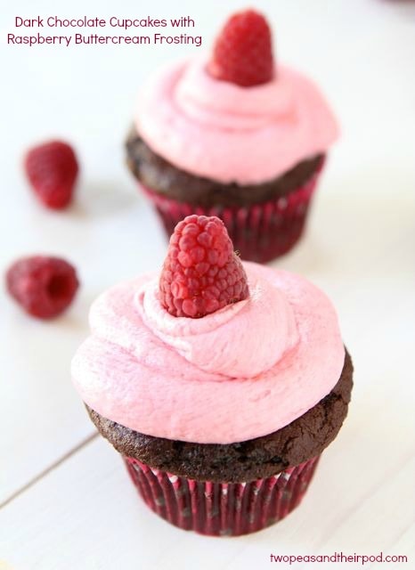 Dark Chocolate Cupcakes Recipe Raspberry Frosting Recipe