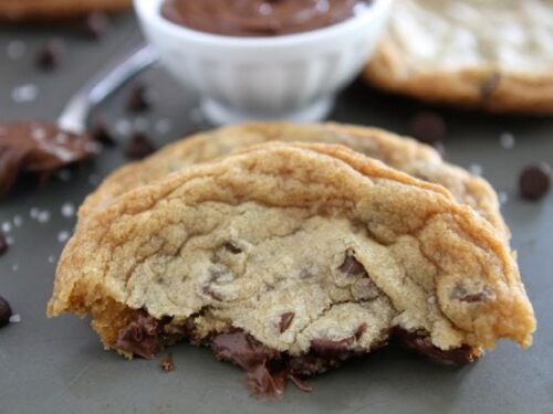 Giant Nutella Stuffed Chocolate Chip Cookie - Butternut Bakery
