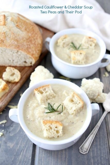 roasted cauliflower & cheddar soup