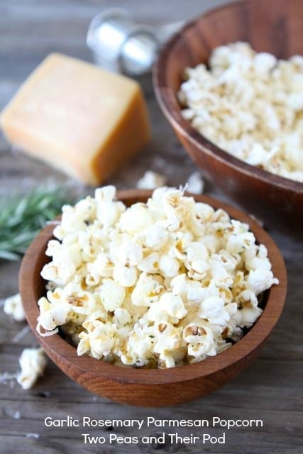 Garlic Rosemary Parmesan Popcorn 