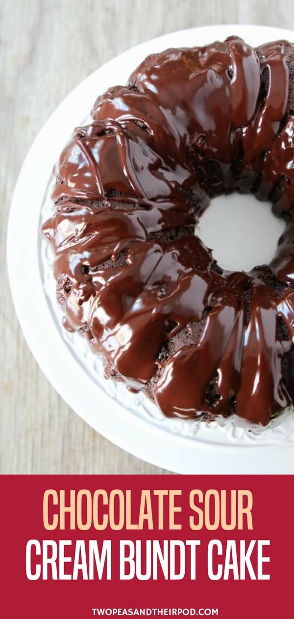 This Easy Chocolate Bundt Cake Is The BEST Chocolate Cake Recipe! It Always Gets Rave Reviews Because It Is Easy To Make, Moist, And Perfect For Any Celebration. You Will Love This Easy Homemade Chocolate Cake! #cake #chocolate #chocolatecake #dessert Visit twopeasandtheirpod.com for more simple, fresh, and family friendly meals.