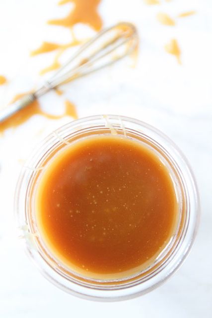 Salted Caramel Sauce in Glass Jar